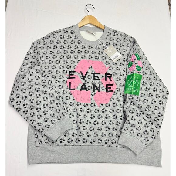 Evelane Tops - Everlane  Women’s all over print crew neck Crew neck sweatshirt oversized NWT